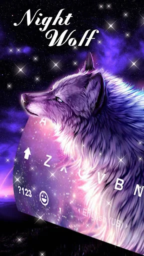 Starry Wolf Keyboard Theme screenshot 3