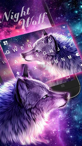 Starry Wolf Keyboard Theme screenshot 4