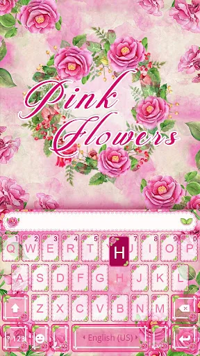 Pinkflowers Keyboard Theme screenshot 1