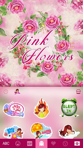 Pinkflowers Keyboard Theme screenshot 4