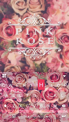Pink Rose Keyboard - rose keyb screenshot 2