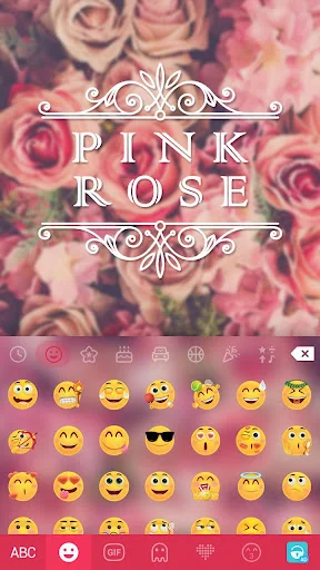 Pink Rose Keyboard - rose keyb screenshot 3