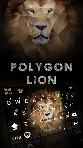 Polygon Lion Kika Keyboard screenshot 1