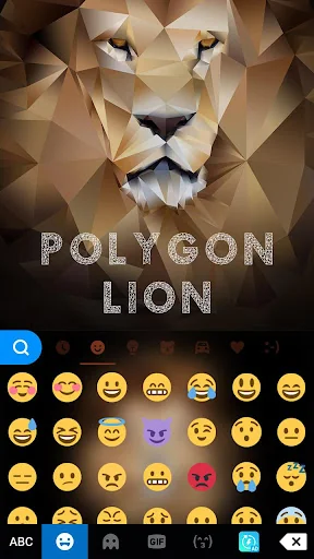 Polygon Lion Kika Keyboard screenshot 3