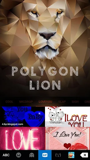 Polygon Lion Kika Keyboard screenshot 4