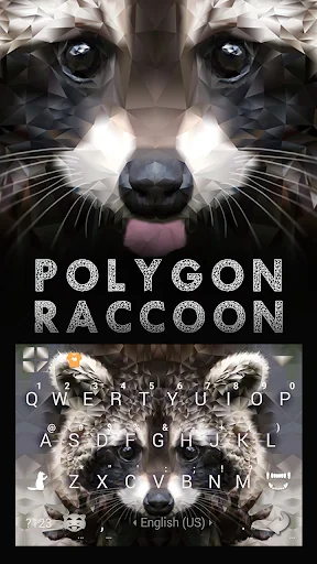 Polygon Raccoon Keyboard Theme
