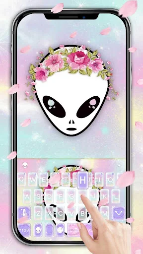 Alien Girl Emoji Keyboard Them