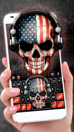 America Dj Skull Keyboard Them