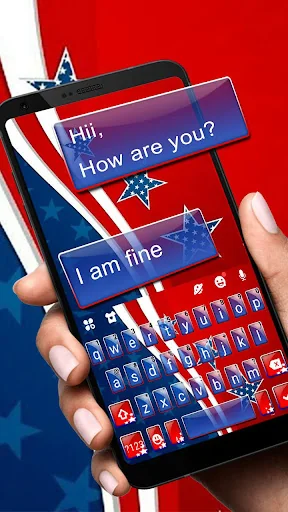 American Flag Stars Keyboard T