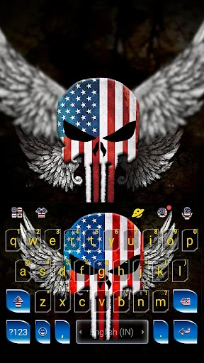 American Skull Mask Keyboard T