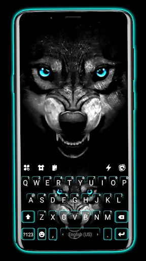 Angry Wolf Keyboard Background
