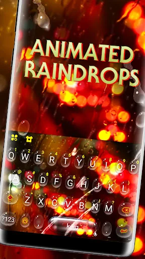 Animated Raindrops Keyboard Th