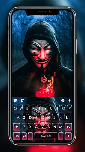 Anonymous Creepy Keyboard Back