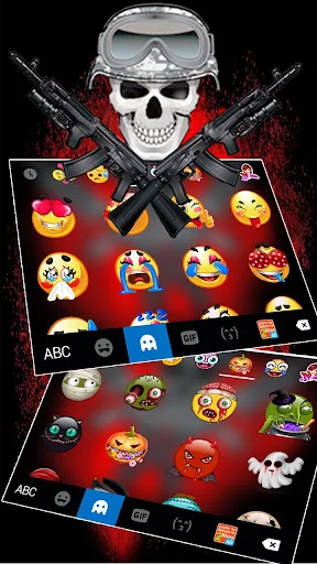 Armed Skull Keyboard Theme screenshot 3