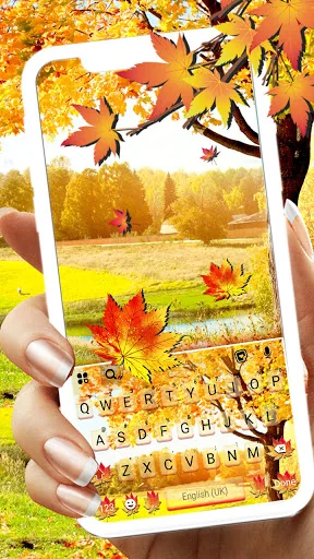 Autumn Nature Keyboard Backgro