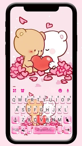 Bear Hearts Lover Keyboard The