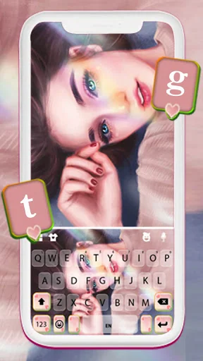 Beautiful Girl CGI Keyboard Ba