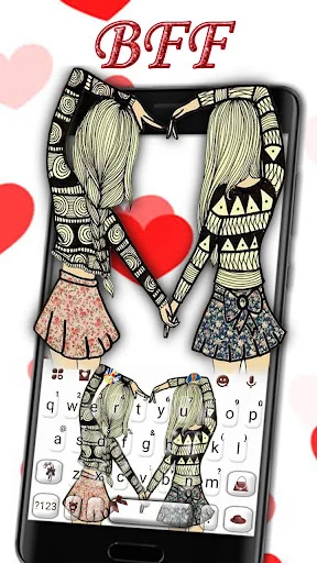 Best Friend Heart Keyboard The
