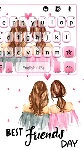 Best Friends Day Keyboard Back