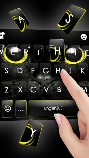 Black Cat Keyboard Theme screenshot 2