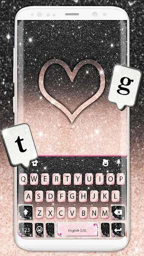 Black Pink Glitter Theme