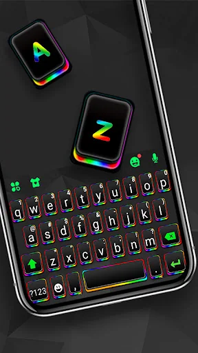 Black Rainbow Light Keyboard T