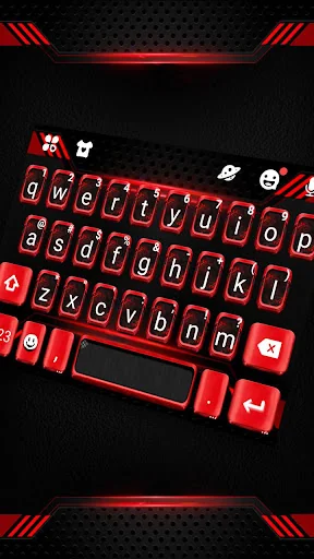Black Red Tech Keyboard Theme screenshot 1