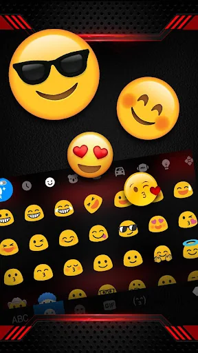 Black Red Tech Keyboard Theme screenshot 3