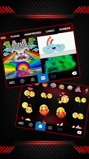 Black Red Tech Keyboard Theme screenshot 4