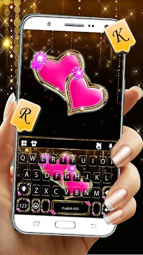 Bling Pink Hearts Theme