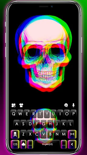 Glitch Color Skull Theme