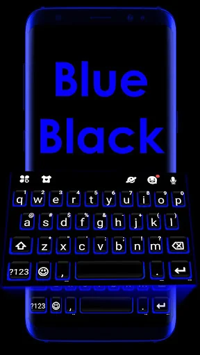 Blue Black Keyboard Theme screenshot 1