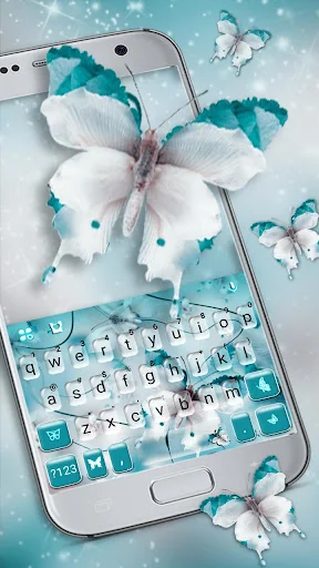 Blue Butterfly Keyboard Theme
