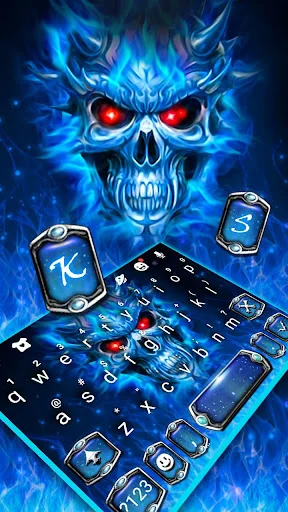 Blue Evil Skull Theme