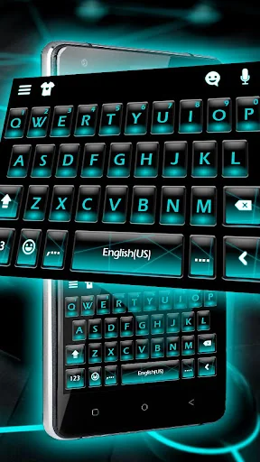Blue Neon Fonts Tech Beam Keyb screenshot 1
