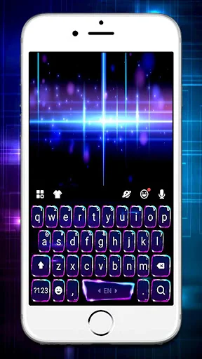 Blue 3D Tech Keyboard Backgrou screenshot 1