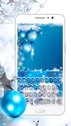 Blue Christmas1 Keyboard Theme