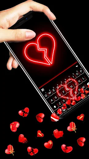 Broken Hearts Gravity Keyboard screenshot 2