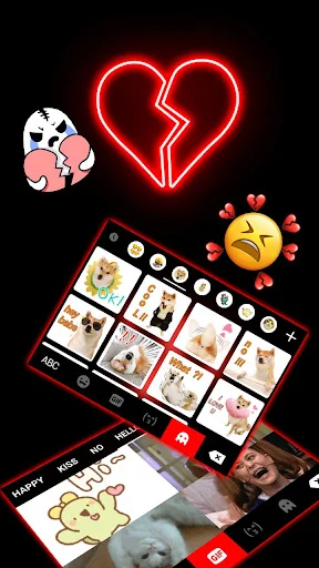 Broken Hearts Gravity Keyboard screenshot 4