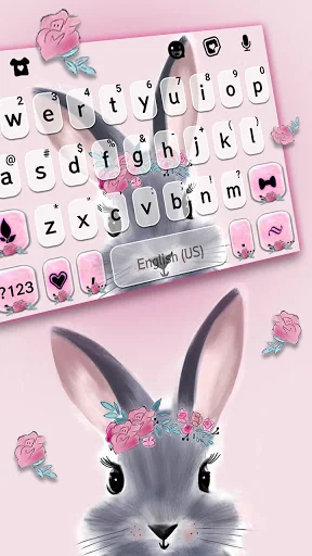 Bunny Pink Keyboard Background