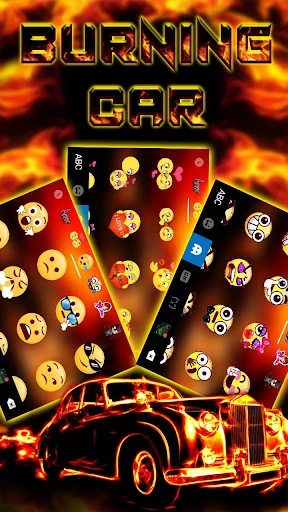Burning Car Keyboard Theme screenshot 4