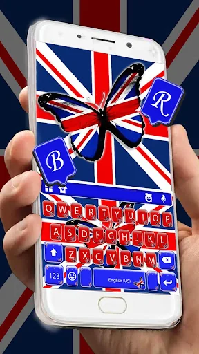Butterfly British Flag Keyboar
