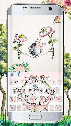Cartoon Hedgehog Keyboard Them