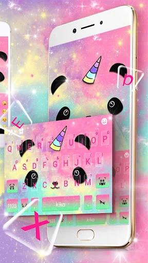 Cartoon Unicorn Panda Keyboard