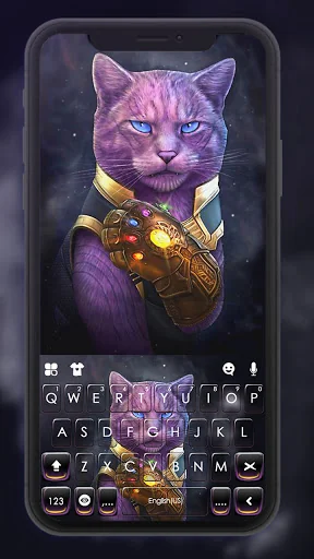 Cat Cool Keyboard Background screenshot 1