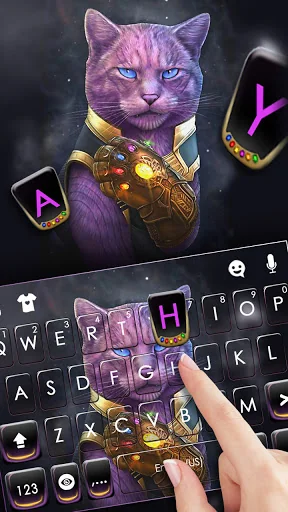 Cat Cool Keyboard Background screenshot 2