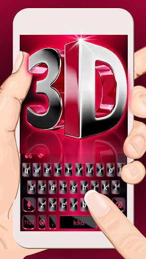 Classic 3d Red Keyboard Theme