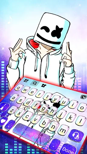 Club Doodle DJ Keyboard Backgr