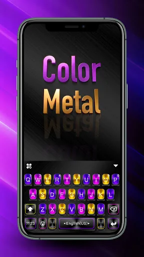 Color Metal Black Keyboard Bac