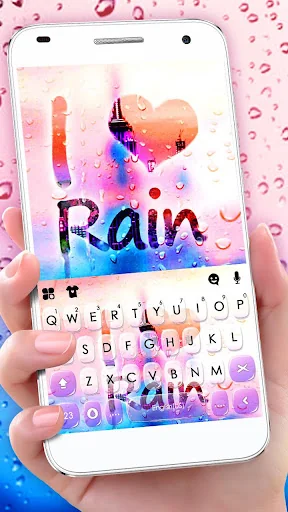 Color Raindrops Keyboard Theme